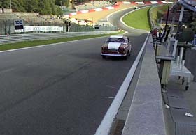 Approaching Eau Rouge corner
