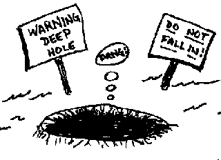 In a hole